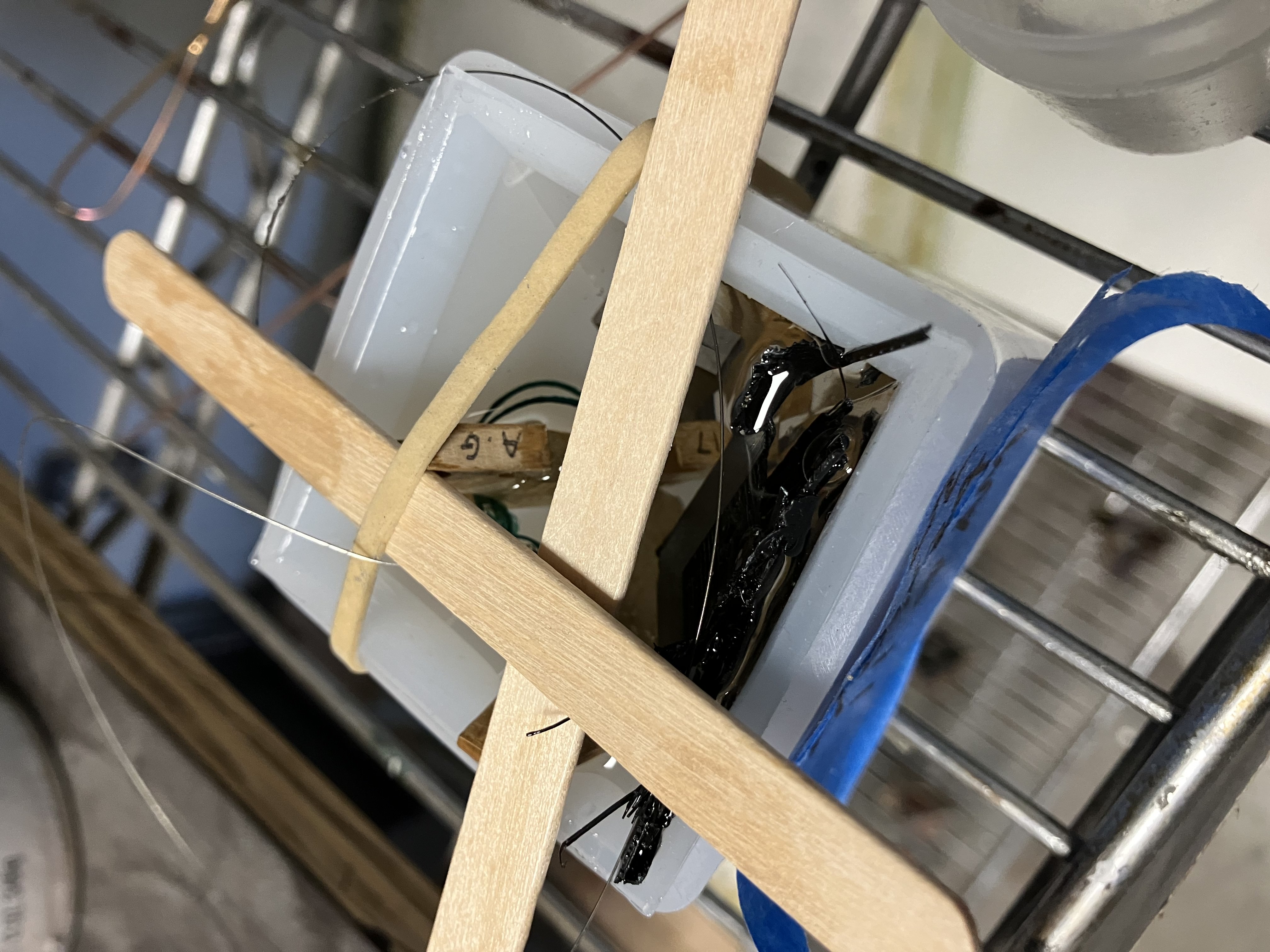 Ensuring pieces stay below the epoxy surface